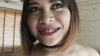 Chubby Thai prostitute is excited to boned a foreigner
