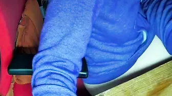 Masterbating on hidden web cam