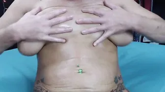 highandhorny22 Oiling up my gigantic natural titties