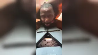 Gf ejaculates on the back of his oral sex