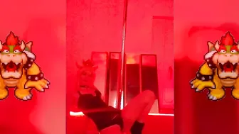 Bowsette Cosplay Pole Dance Strip Tease by SheyTheGay
