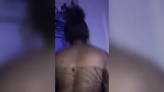 Thin black riding daddy big black cock