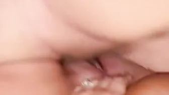 Hotwife making bbc cum over squirting white tight vagina