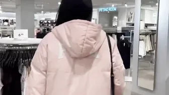 Shopping at HM with Kaira Nisha - Fitting room orgasm and outdoor flashing