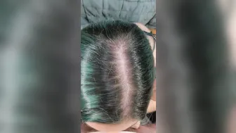 Blue Haired Hoe Blows Penis into Bae Underwear