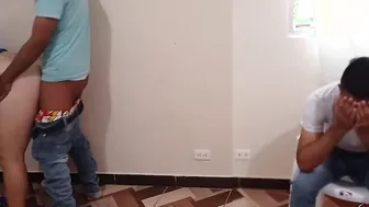 My friends cuckold loses a bet where the prize is to pounded his wifey into front of him so that