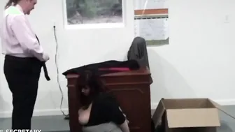 Big Titted older secretary pounded and creampied by a cruel boss