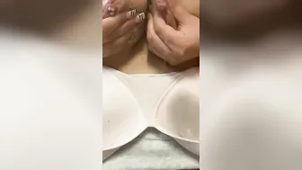 cougar Milks Herself Inside A Outdoors Washroom