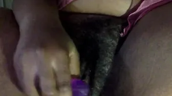 African skank sex toys her vagina up close hard play