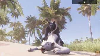 Wild Life / Werewolf Fucks Lioness at Beach
