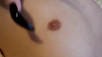 My Sharp Curved Stiletto Nails on My slaves Nipples