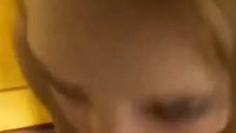 pov barely legal skank masturbates then blows on penis