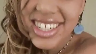 Masturbating black 19 yo touches herself