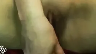 I ejaculates with big vibrator Titted bouncing