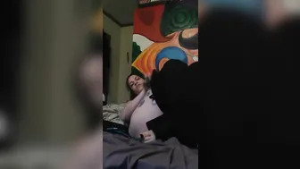ferralyn gets naked and performance off jugs and booty