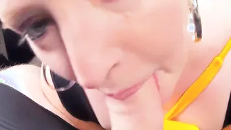 Big Titted Mom Bounces  Titfucks Huge Dick inside Yellow Sports Bra four Enormous Jizzed Between Huge Titties