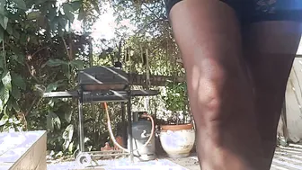 nude public pissing - high heels pantyhose - pierced titted gigantic labia  nipple rings