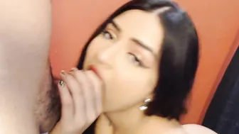 Colombian women desperate to suck penis calls her stepbrother to test his dick