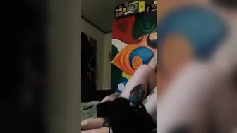 Cutie blonde Hispanic Strip and toe suck
