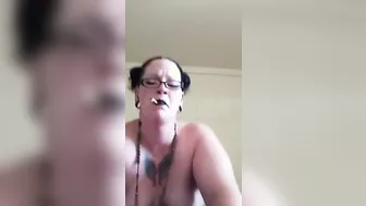 Smoking gothic MILF humping smoking orgasm POV