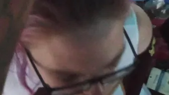 Nun deepthroats and gags on huge penis facial cum drink