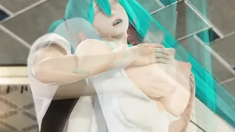 Inside Ass porn video – Miku getting her breasts massaged her butt licking and a gigantic vibrator inside her vagina.