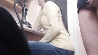 The neighbors jerked off inside front of us with her new sex dildo until she cum - Lesbo Illusion Girls