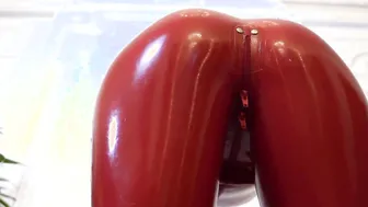 Butt polishing inside red rubber