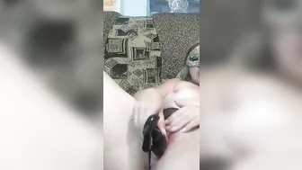 Big bottle into my tight cunt