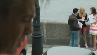Rocco Siffredi Fucks 2 Artsy Babes Off Of The Street