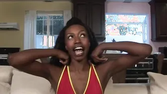 African sexy with fat butt on sofa fucking ebony penis