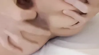 CLOSE UP Anal finger play PMV