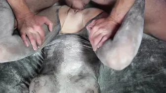 4K - Banged into the snow Goddess clothes Cum inside mouth