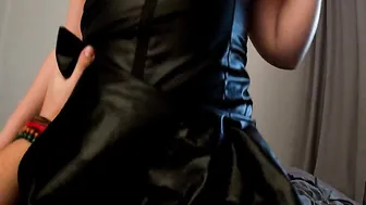Creamy weekend with leather women (point of view 60fps)