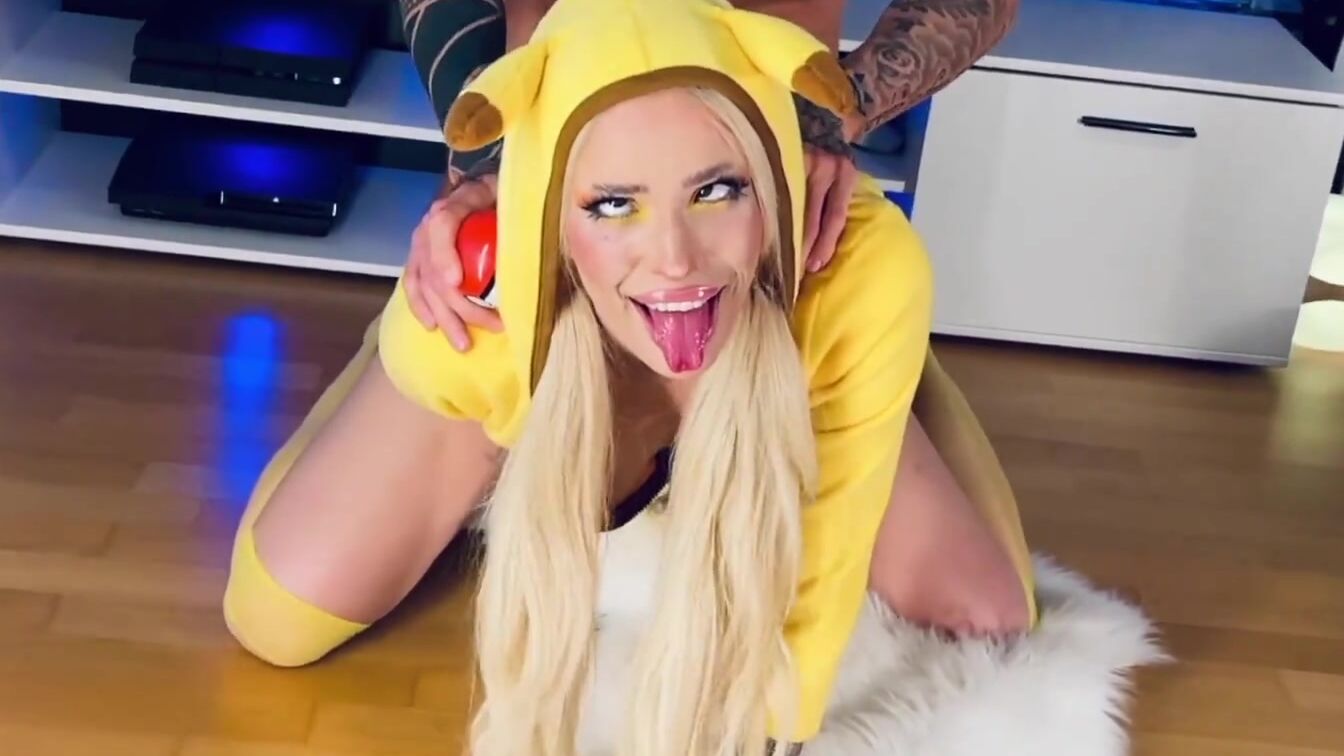 Pikachu Cosplay chick Banged and Jizzed (Pokémon Real Life Cartoon, Gamer sluts, Animated Ahegao and Devils Pedicure) 4kPorn.XXX photo