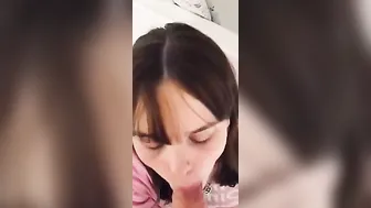 19 Year Old whore blows gigantic dick point of view Bj