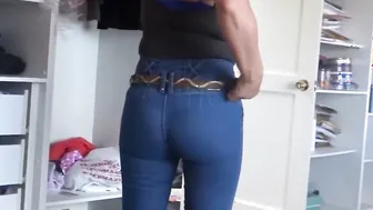 Hispanic older shows off her lovely butt with jean and no jean before gets plowed