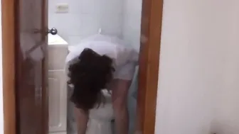 My ex-wife and her great sister urinating before and after having pounded
