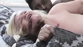 Grandmother gobbles ebony penis and getting banged