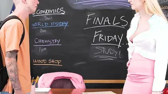 Sex Ed college girl Fucked Hard By Her Teachers Son in Classroom
