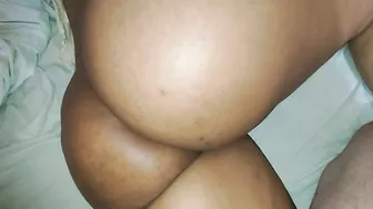 Huge booty dark haired lets me cum in her booty (AFRICAN ANAL)