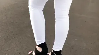 She Wouldn’t Believe Her First Ebony Dude Would Pounded Her On Husbands Surveillance System Outdoors Sex
