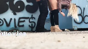 MY BOSS FIANCE  big black cock BEHIND DUMPSTER @ LUNCHTIME THIRSTY THURSDAY