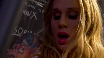 Huge Tittied Blonde Jailbird Masturbating