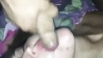 Amazing vulgar blonde rim job for my sperm