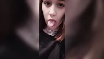 Goddess pisses into the floor