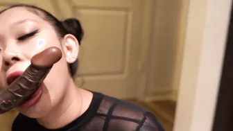 goddess eastern blowing and fucking gigantic ebony big black cock vibrator