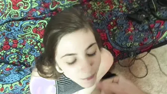 Small Alt Teenagers With Braces Getting A Facial Creampie