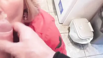 Pretty fellatio and facial from ex-wife and mother Rosemary inside the kitchen while the family is away.