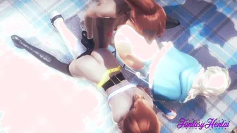 Frozen Cartoon - Elsa  Anna having Sex into a Jarden